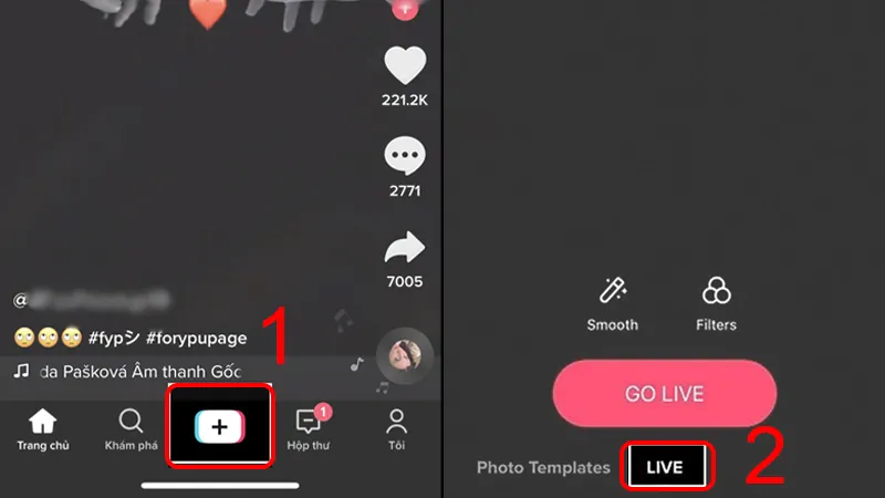 Cách livestream trên tik tok cho thiết bị di động