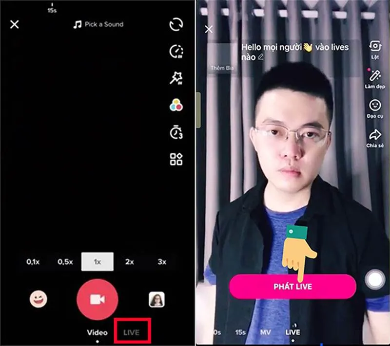 Cách livestream trên tiktok cho người mới 2022