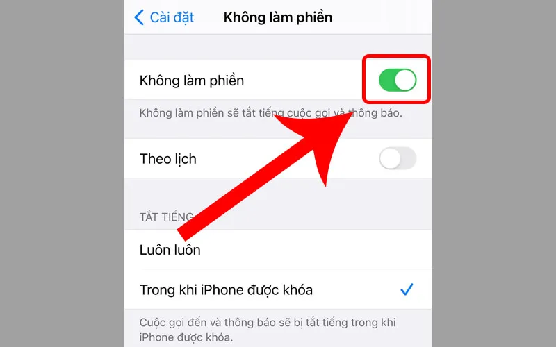 Cài đặt không làm phiền Iphone và những lưu ý cần biết